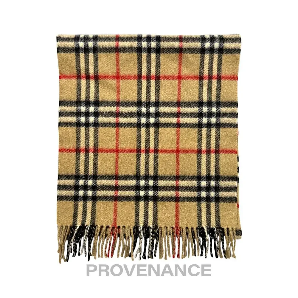 🔴 Vintage Burberrys Scarf Nova Check 100% PURE CASHMERE